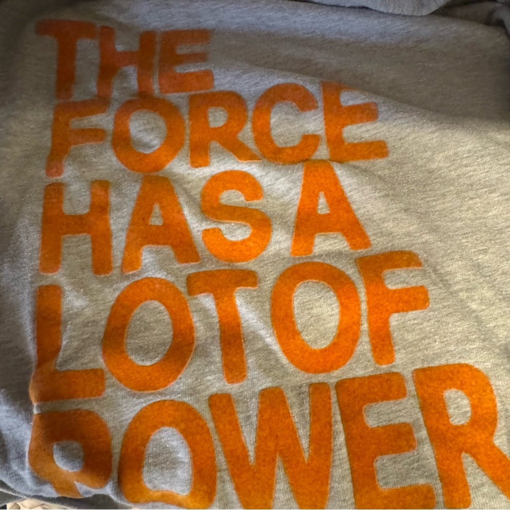 Freecity Heather Gray Hoodie with Vibrant Orange Text